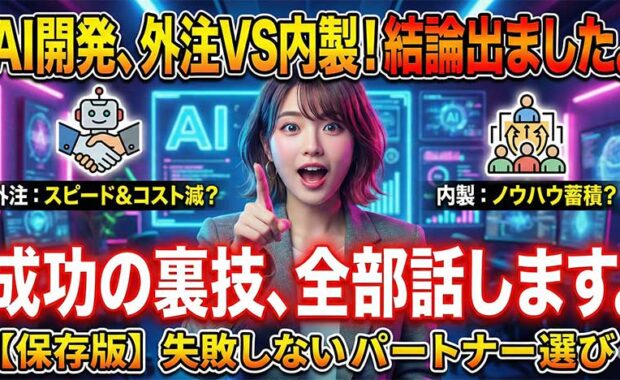 AI/DX 内製化・外注戦略：企業メリット比較と最適判断のヒント