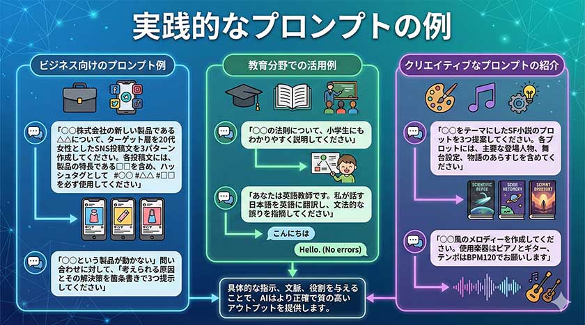 実践的なプロンプトの例