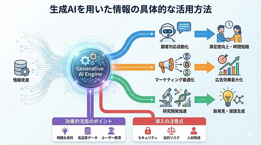 生成AIを用いた情報の具体的な活用方法