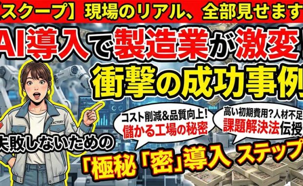 AI導入すべき！？製造業での活用方法、メリットデメリット、事例を徹底解説
