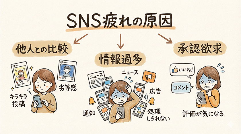SNS疲れの原因
