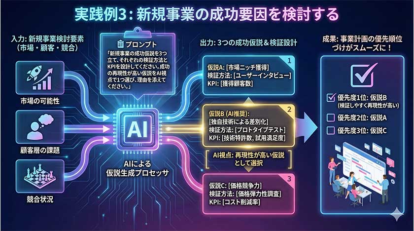 実践例3:新規事業の成功要因を検討する