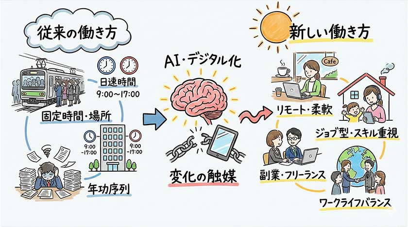 日本における仕事の変化