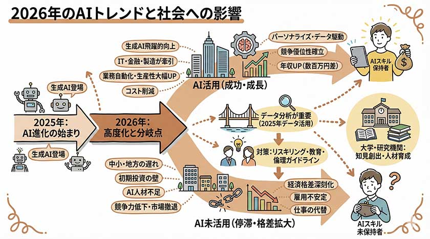 2026年のAIトレンドと社会への影響