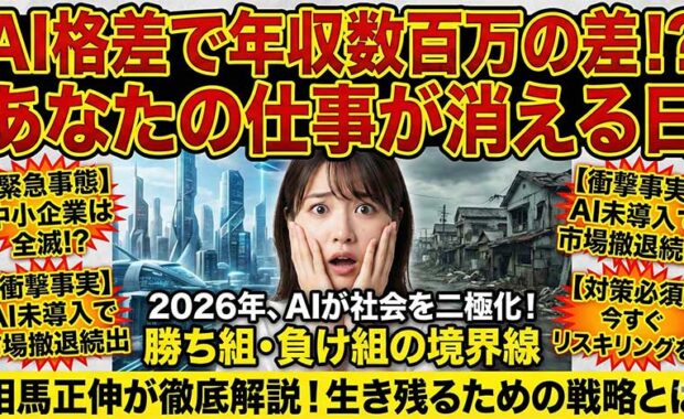 2026年、AI格差が深刻化：ビジネスと経済のトレンド、人と年収の変容