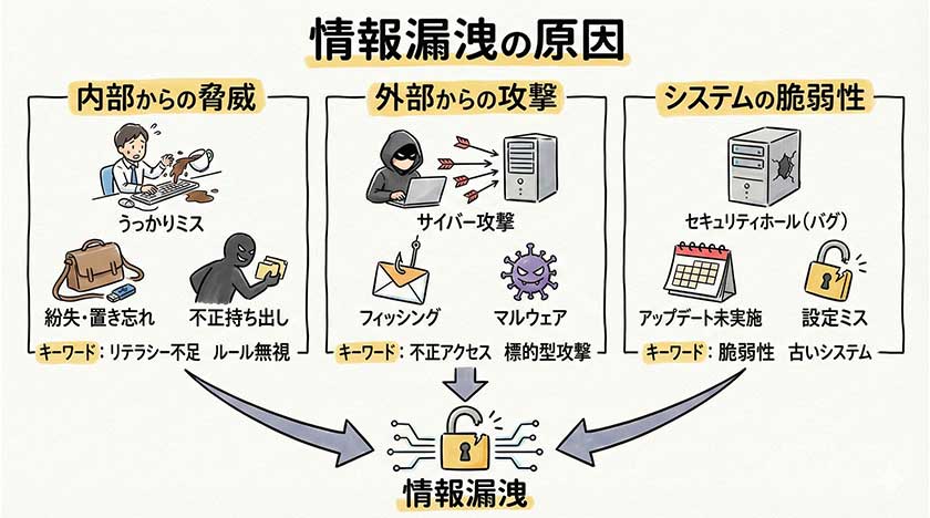 情報漏洩の原因