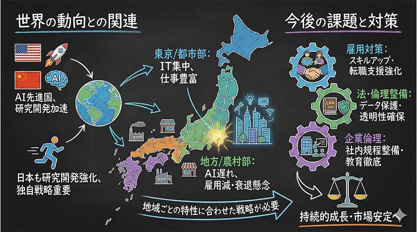 地域ごとの影響と課題