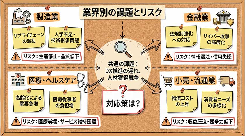 業界別の課題とリスク