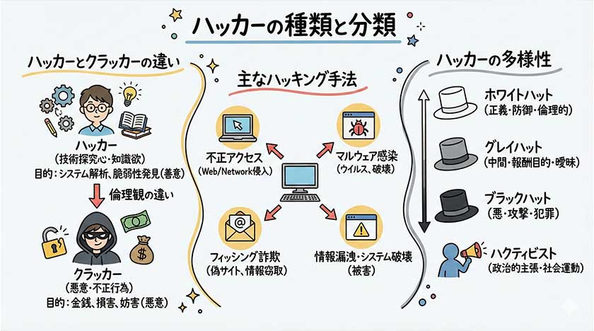 ハッカーの種類と分類