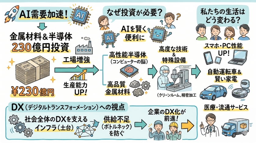 金属材料と半導体へ230億円投資で生産能力増強!AI需要加速に関しての「よくある質問」