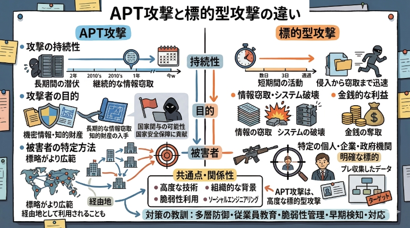 APT攻撃と標的型攻撃の違い