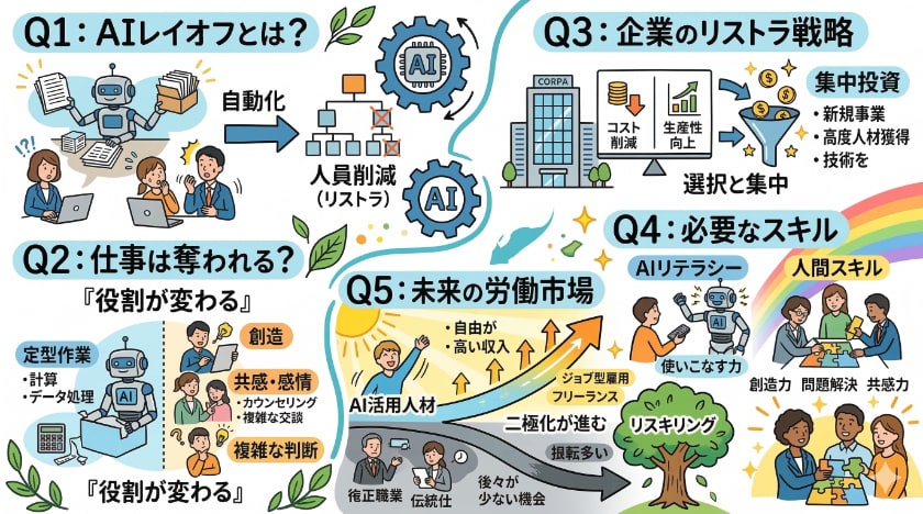 2026年最新版！AIレイオフで雇用激変？企業のリストラ戦略と労働市場の未来に関する「よくある質問」