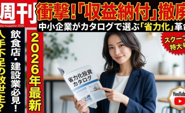 【2026年最新】「収益納付」撤廃で追い風！中小企業がカタログで選ぶ「省力化」革命の全貌