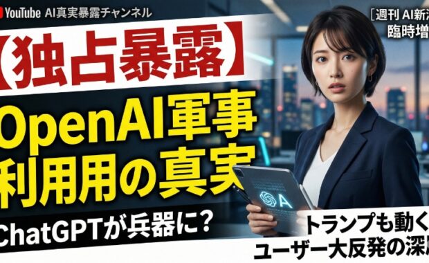 OpenAI、軍事利用の契約変更で反発急増？ChatGPT解約も