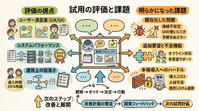 試用の評価と課題