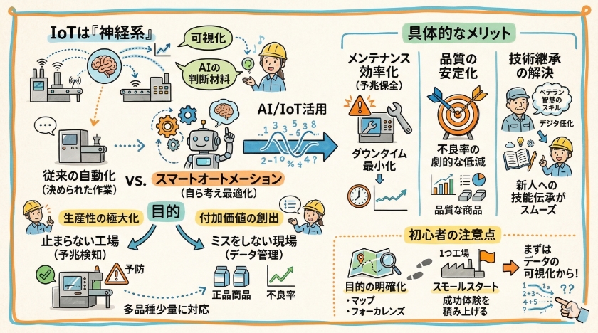 スマートオートメーション:IoT、工場で製造業を解説。目的と違い、メリットに関しての「よくある質問」