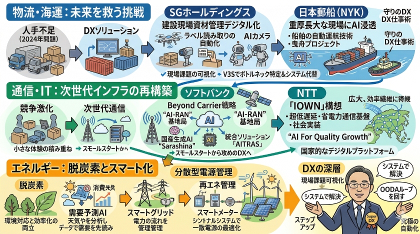 産業を牽引するリーダーたち：物流・通信・エネルギーに見るDXの深層