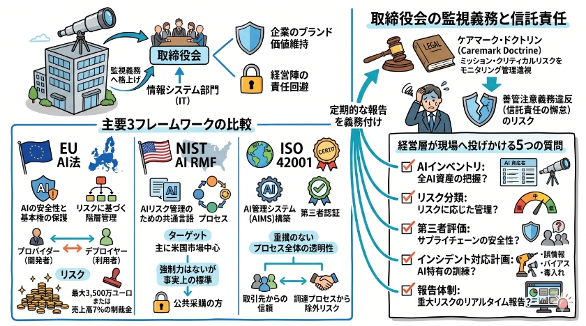 企業が遵守すべきグローバルなAIガバナンスと規制の枠組み