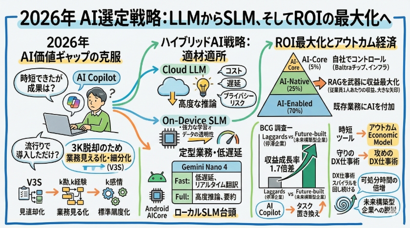 2026年のAI選定戦略：LLMからSLM、そしてROIの最大化へ