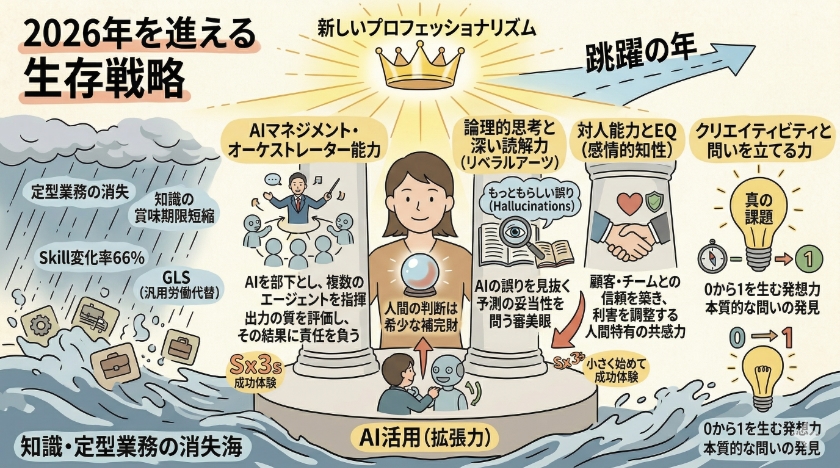 2026年を生き抜く生存戦略:AIに代替されない人間力の再定義