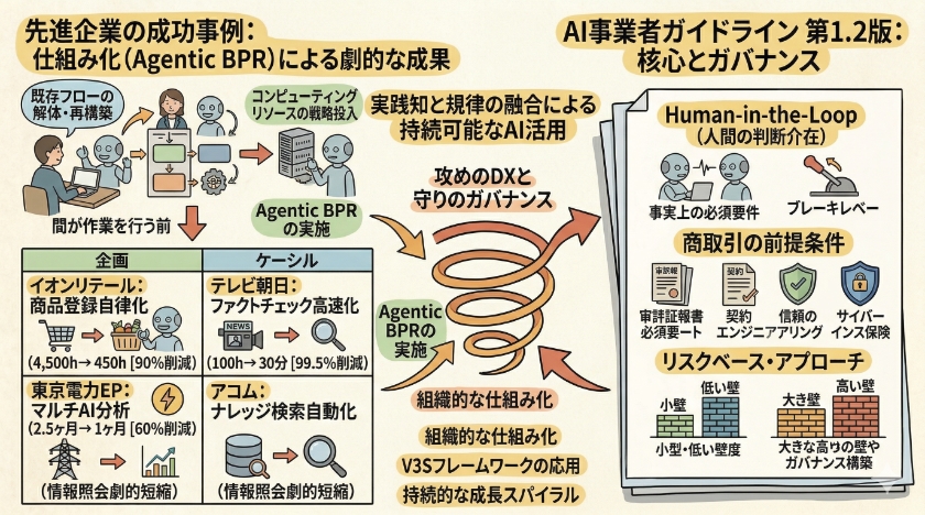 実践知と規律:先進企業の成功事例とAI事業者ガイドラインの核心