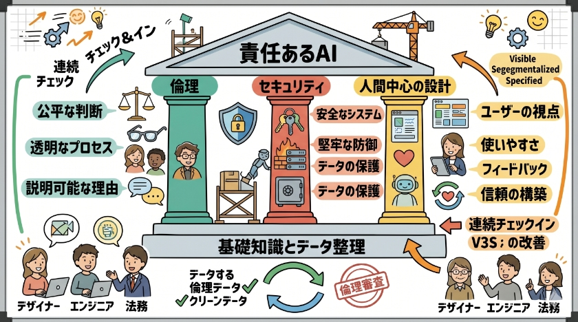 責任あるAIの構築：倫理、セキュリティ、そして人間中心の設計
