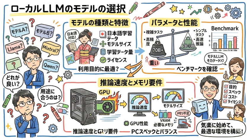 ローカルLLMのモデルの選択