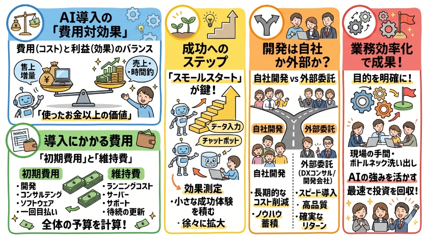 AI導入の費用対効果を最大化する方法：導入・開発・業務効率化に関する「よくある質問」