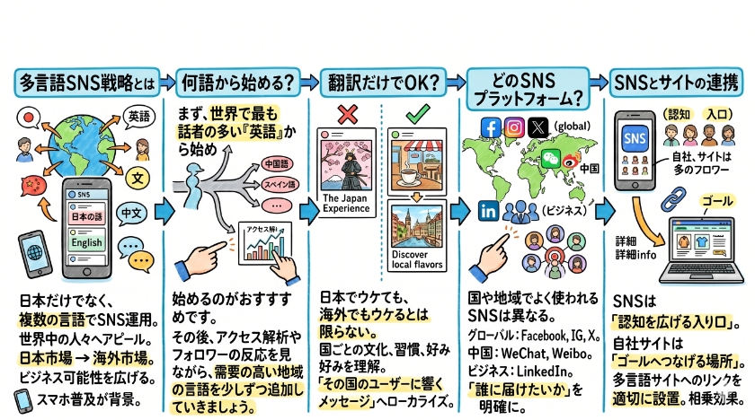 多言語SNS戦略：サイト発信で世界へ！10のポイントとマーケティングに関する「よくある質問」