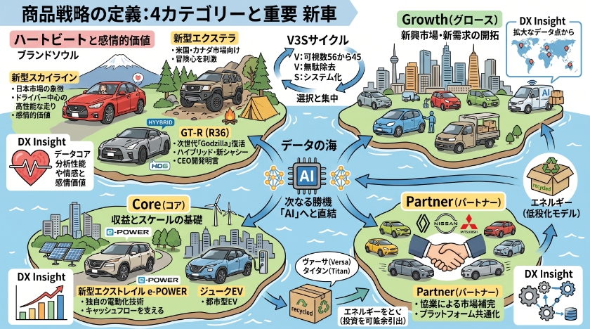 商品戦略の再定義:4つのカテゴリーと注目の新型車