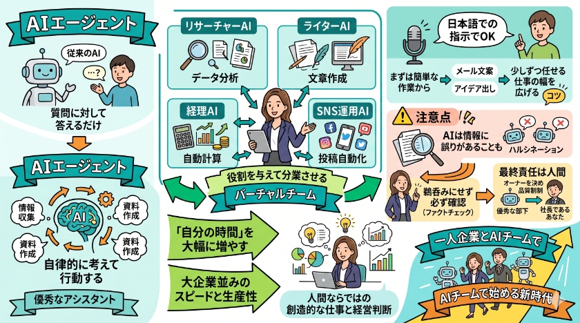 AIエージェント活用：一人企業とAIチームで始める新時代に関する「よくある質問」