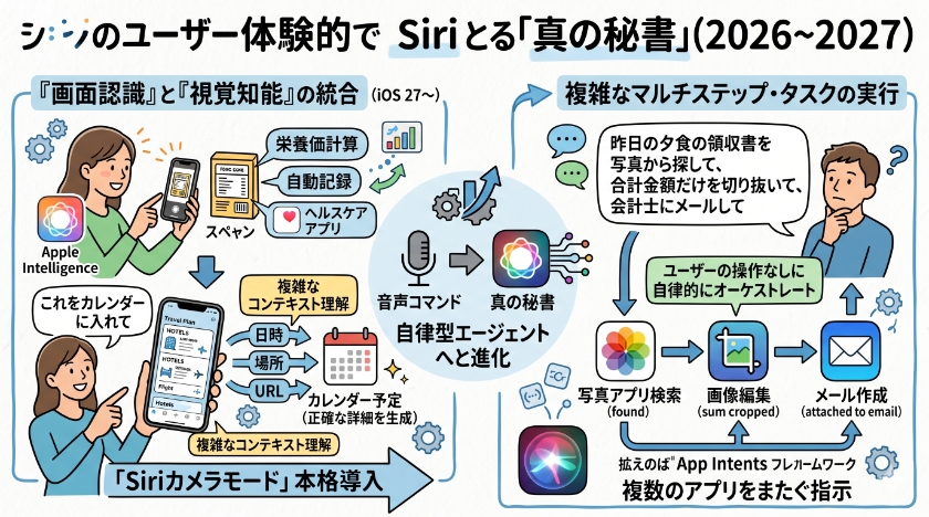 Siriが真の秘書になる日：2026年〜2027年のユーザー体験