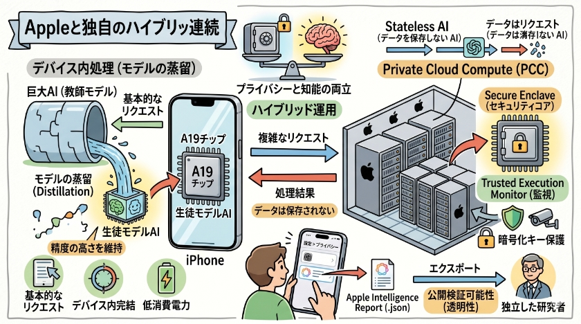 プライバシーと知能の両立Apple独自のハイブリッド型AI
