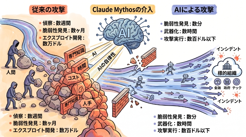 Claude Mythosの正体：AIが攻撃のボトルネックを解消する