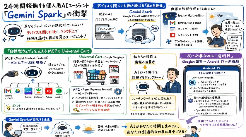 24時間稼働する個人用AIエージェント「Gemini Spark」の衝撃
