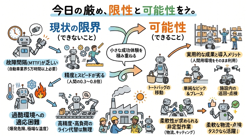 現状の限界と可能性：工場でできることとできないこと