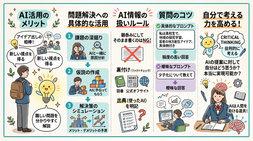 高校生のための探究学習：AI活用による効果的な問題解決法研究に関しての「よくある質問」