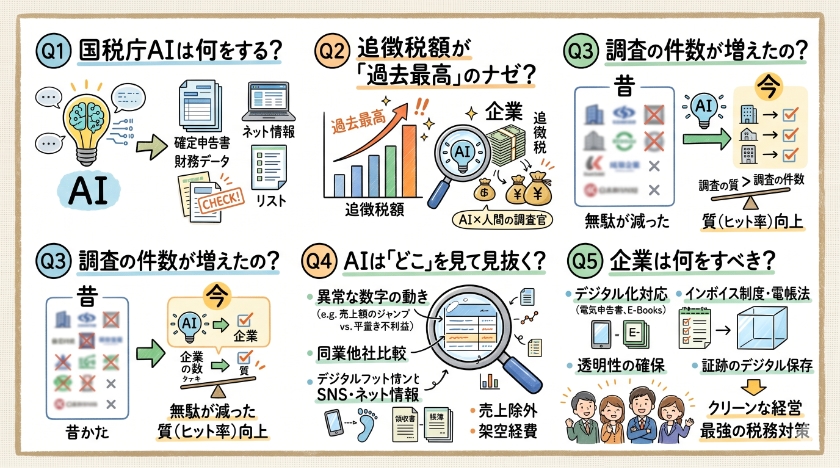 国税庁AI活用、法人税務調査と追徴税額の過去最高分析