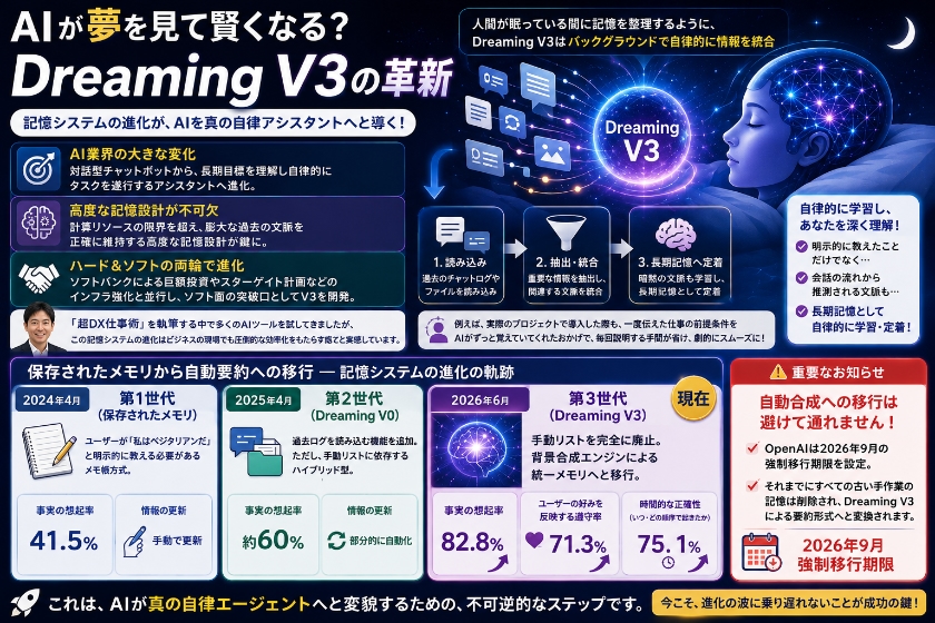 AIが夢を見て賢くなる？Dreaming V3の革新