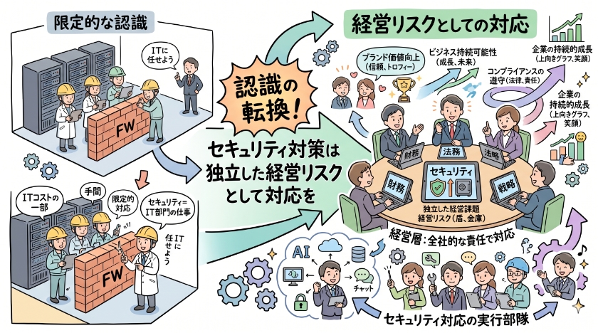 セキュリティ対策は独立した経営リスクとしての対応を