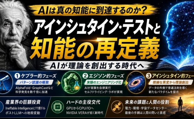 AIが科学を変える：アインシュタイン・テストと自己進化する知能の未来