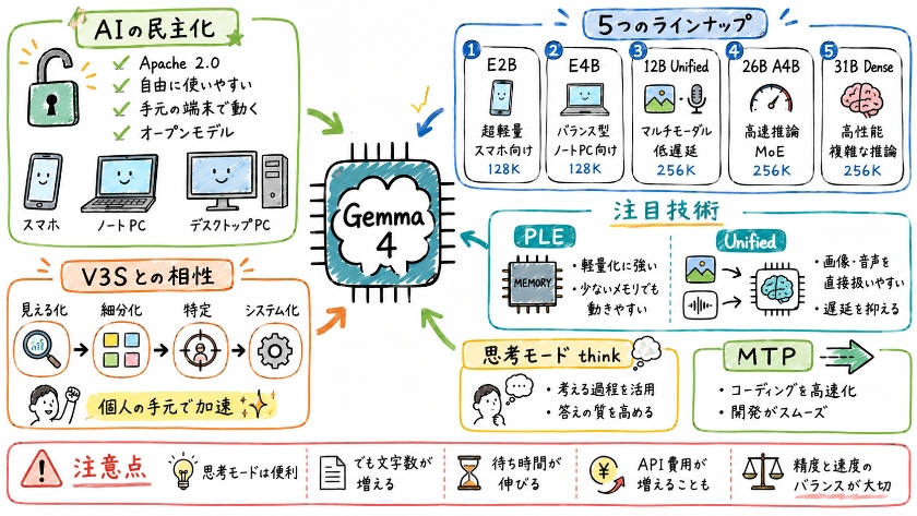 Google Gemma 4徹底解説 スマホやPCで動く最強の オープンモデル