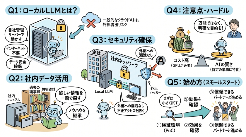ローカルLLM:社内データ活用とセキュリティ確保のための環境構築に関しての「よくある質問」