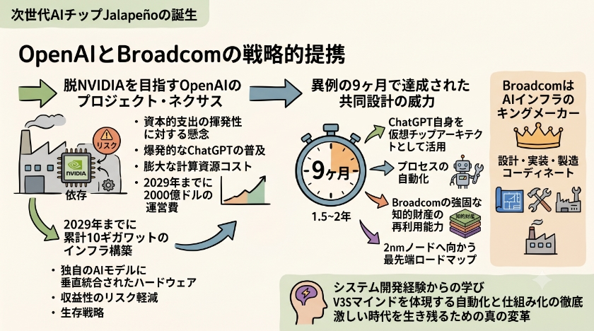 次世代AIチップJalapeñoの誕生：OpenAIとBroadcomの戦略的提携