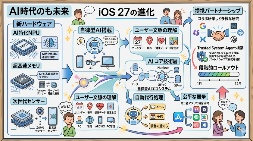 AI時代を加速させる新ハードウェアとiOS 27の進化
