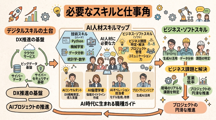 必要なスキルと職種