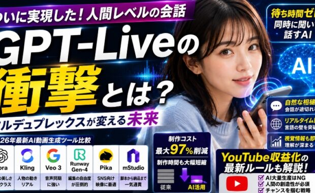次世代音声AI「GPT-Live」徹底解説:リアルタイム対話が変える未来のコミュニケーション