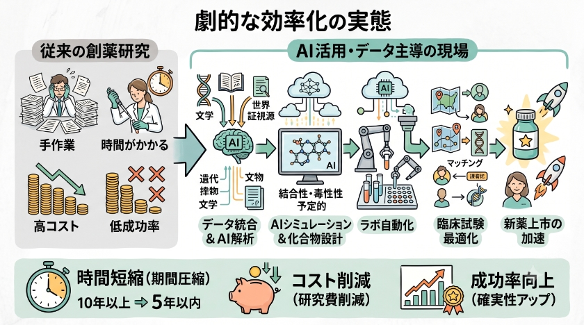創薬・医学研究の現場で起きている劇的な効率化の実態
