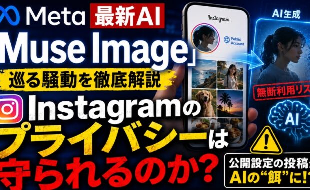 Metaの最新AI「Muse Image」を巡る騒動を徹底解説:Instagramのプライバシーは守られるのか?