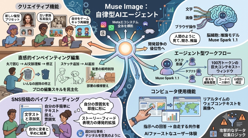Metaの最新AI画像生成ツールMuse Imageの革新的な機能
